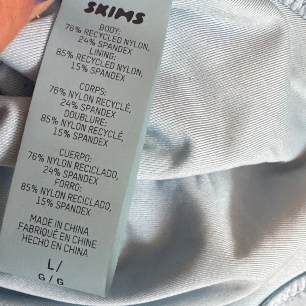 SKIMS Iris Blue Bikini Top Size Large